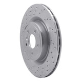 Dynamic Friction 2016-2021 Jaguar XE Rear Left Drilled Silver Brake Rotor by Dynamic Friction Company 621-20035L
