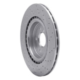 Dynamic Friction 2016-2021 Jaguar XE Rear Left Drilled Silver Brake Rotor by Dynamic Friction Company 621-20035L