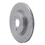 Dynamic Friction 2016-2021 Jaguar XE Rear Right Drilled Silver Brake Rotor by Dynamic Friction Company 621-20035R