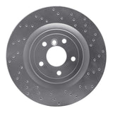 Dynamic Friction 2016-2021 Jaguar XE Rear Right Drilled Silver Brake Rotor by Dynamic Friction Company 621-20035R