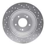 Dynamic Friction 2015-2020 Kia Sorento Rear Left Drilled Silver Brake Rotor by Dynamic Friction Company 621-21029L