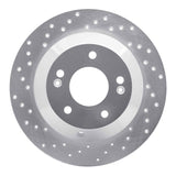 Dynamic Friction 2015-2020 Kia Sorento Rear Left Drilled Silver Brake Rotor by Dynamic Friction Company 621-21029L