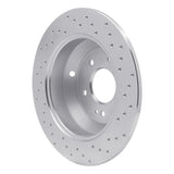 Dynamic Friction 2015-2020 Kia Sorento Rear Left Drilled Silver Brake Rotor by Dynamic Friction Company 621-21029L