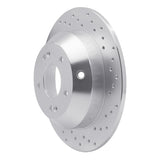 Dynamic Friction 2015-2020 Kia Sorento Rear Right Drilled Silver Brake Rotor by Dynamic Friction Company 621-21029R
