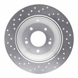 Dynamic Friction 2015-2020 Kia Sorento Rear Right Drilled Silver Brake Rotor by Dynamic Friction Company 621-21029R