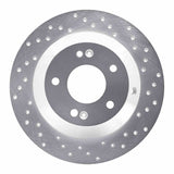 Dynamic Friction 2015-2020 Kia Sorento Rear Right Drilled Silver Brake Rotor by Dynamic Friction Company 621-21029R