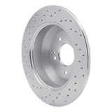 Dynamic Friction 2015-2020 Kia Sorento Rear Right Drilled Silver Brake Rotor by Dynamic Friction Company 621-21029R