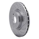 Dynamic Friction 2018-2022 Genesis G70 Front Right Drilled Silver Brake Rotor by Dynamic Friction Company 621-21038R