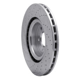 Dynamic Friction 2018-2022 Genesis G70 Front Right Drilled Silver Brake Rotor by Dynamic Friction Company 621-21038R