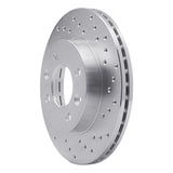 Dynamic Friction 1983-1985 Renault Fuego Front Right Drilled Silver Brake Rotor by Dynamic Friction Company 621-23002R