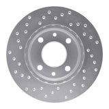 Dynamic Friction 1983-1985 Renault Fuego Front Right Drilled Silver Brake Rotor by Dynamic Friction Company 621-23002R