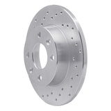 Dynamic Friction 1981-1983 Renault Fuego Front Left Drilled Silver Brake Rotor by Dynamic Friction Company 621-23004L