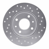 Dynamic Friction 1981-1983 Renault Fuego Front Left Drilled Silver Brake Rotor by Dynamic Friction Company 621-23004L