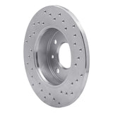 Dynamic Friction 1981-1983 Renault Fuego Front Left Drilled Silver Brake Rotor by Dynamic Friction Company 621-23004L