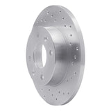 Dynamic Friction 1981-1983 Renault Fuego Front Right Drilled Silver Brake Rotor by Dynamic Friction Company 621-23004R