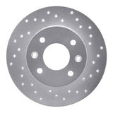 Dynamic Friction 1981-1983 Renault Fuego Front Right Drilled Silver Brake Rotor by Dynamic Friction Company 621-23004R