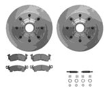 Dynamic Friction 1971-1989 Chevrolet C20 Suburban Front Rotors with Heavy Duty Brake Pads w/Hardware by Dynamic Friction Company 6212-48093