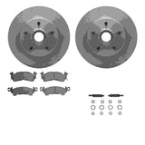 Dynamic Friction 1991-1996 Buick Roadmaster Front Rotors with Heavy Duty Brake Pads w/Hardware by Dynamic Friction Company 6212-51001