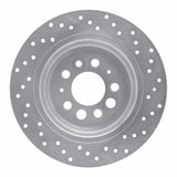 Dynamic Friction 1967-1974 Volvo 1421441451641800 Rear Left Drilled Silver Brake Rotor by Dynamic Friction Company 621-27001L