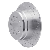 Dynamic Friction 1967-1974 Volvo 1421441451641800 Rear Right Drilled Silver Brake Rotor by Dynamic Friction Company 621-27001R