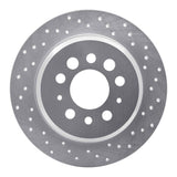 Dynamic Friction 1967-1974 Volvo 1421441451641800 Rear Right Drilled Silver Brake Rotor by Dynamic Friction Company 621-27001R