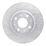 Dynamic Friction 1993-1995 Volvo 850 Front Left Drilled Silver Brake Rotor by Dynamic Friction Company 621-27016L