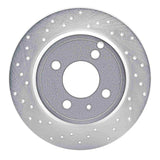 Dynamic Friction 1993-1995 Volvo 850 Rear Left Drilled Silver Brake Rotor by Dynamic Friction Company 621-27017L