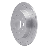 Dynamic Friction 1995-1997 Volvo 940/960 Rear Left Drilled Silver Brake Rotor by Dynamic Friction Company 621-27020L