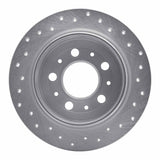 Dynamic Friction 1995-1997 Volvo 940/960 Rear Left Drilled Silver Brake Rotor by Dynamic Friction Company 621-27020L