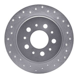 Dynamic Friction 1995-1997 Volvo 940/960 Rear Left Drilled Silver Brake Rotor by Dynamic Friction Company 621-27020L