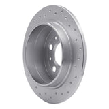 Dynamic Friction 1995-1997 Volvo 940/960 Rear Left Drilled Silver Brake Rotor by Dynamic Friction Company 621-27020L
