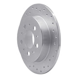 Dynamic Friction 1995-1997 Volvo 940/960 Rear Right Drilled Silver Brake Rotor by Dynamic Friction Company 621-27020R