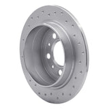 Dynamic Friction 1995-1997 Volvo 940/960 Rear Right Drilled Silver Brake Rotor by Dynamic Friction Company 621-27020R