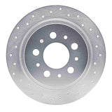 Dynamic Friction 1997-1998 Volvo S90/V90 Rear Left Drilled Silver Brake Rotor by Dynamic Friction Company 621-27021L
