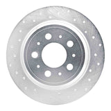 Dynamic Friction 1999-2009 Volvo S60/S80/V70/XC70 Rear Left Drilled Silver Brake Rotor by Dynamic Friction Company 621-27024L