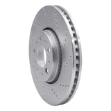 Dynamic Friction 1999-2009 Volvo S60/S80/V70 Front Left Drilled Silver Brake Rotor by Dynamic Friction Company 621-27025L