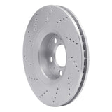 Dynamic Friction 1999-2009 Volvo S60/S80/V70 Front Left Drilled Silver Brake Rotor by Dynamic Friction Company 621-27025L