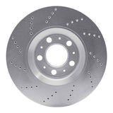 Dynamic Friction 1999-2009 Volvo S60/S80/V70 Front Right Drilled Silver Brake Rotor by Dynamic Friction Company 621-27025R