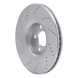 Dynamic Friction 1999-2009 Volvo S60/S80/V70 Front Right Drilled Silver Brake Rotor by Dynamic Friction Company 621-27025R