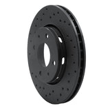 Dynamic Friction 2000-2004 Volvo S40/V40 Front Left Drilled Silver Brake Rotor by Dynamic Friction Company 621-27026L