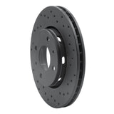 Dynamic Friction 2000-2004 Volvo S40/V40 Front Right Drilled Silver Brake Rotor by Dynamic Friction Company 621-27026R
