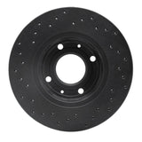 Dynamic Friction 2000-2004 Volvo S40/V40 Front Right Drilled Silver Brake Rotor by Dynamic Friction Company 621-27026R