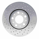 Dynamic Friction 1999-2009 Volvo S60/S80/V70/XC70 Front Left Drilled Silver Brake Rotor by Dynamic Friction Company 621-27028L