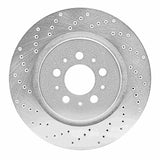 Dynamic Friction 2004-2007 Volvo S60/V70 Rear Left Drilled Silver Brake Rotor by Dynamic Friction Company 621-27032L