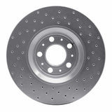 Dynamic Friction 2003-2009 Volvo S60/XC90 Front Left Drilled Silver Brake Rotor by Dynamic Friction Company 621-27038L