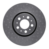 Dynamic Friction 2003-2009 Volvo S60/XC90 Front Left Drilled Silver Brake Rotor by Dynamic Friction Company 621-27038L