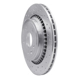 Dynamic Friction 2010-2017 Volvo XC60 Rear Left Drilled Silver Brake Rotor by Dynamic Friction Company 621-27044L