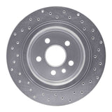 Dynamic Friction 2010-2017 Volvo XC60 Rear Left Drilled Silver Brake Rotor by Dynamic Friction Company 621-27044L