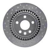 Dynamic Friction 2010-2017 Volvo XC60 Rear Left Drilled Silver Brake Rotor by Dynamic Friction Company 621-27044L