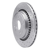 Dynamic Friction 2010-2017 Volvo XC60 Rear Right Drilled Silver Brake Rotor by Dynamic Friction Company 621-27044R